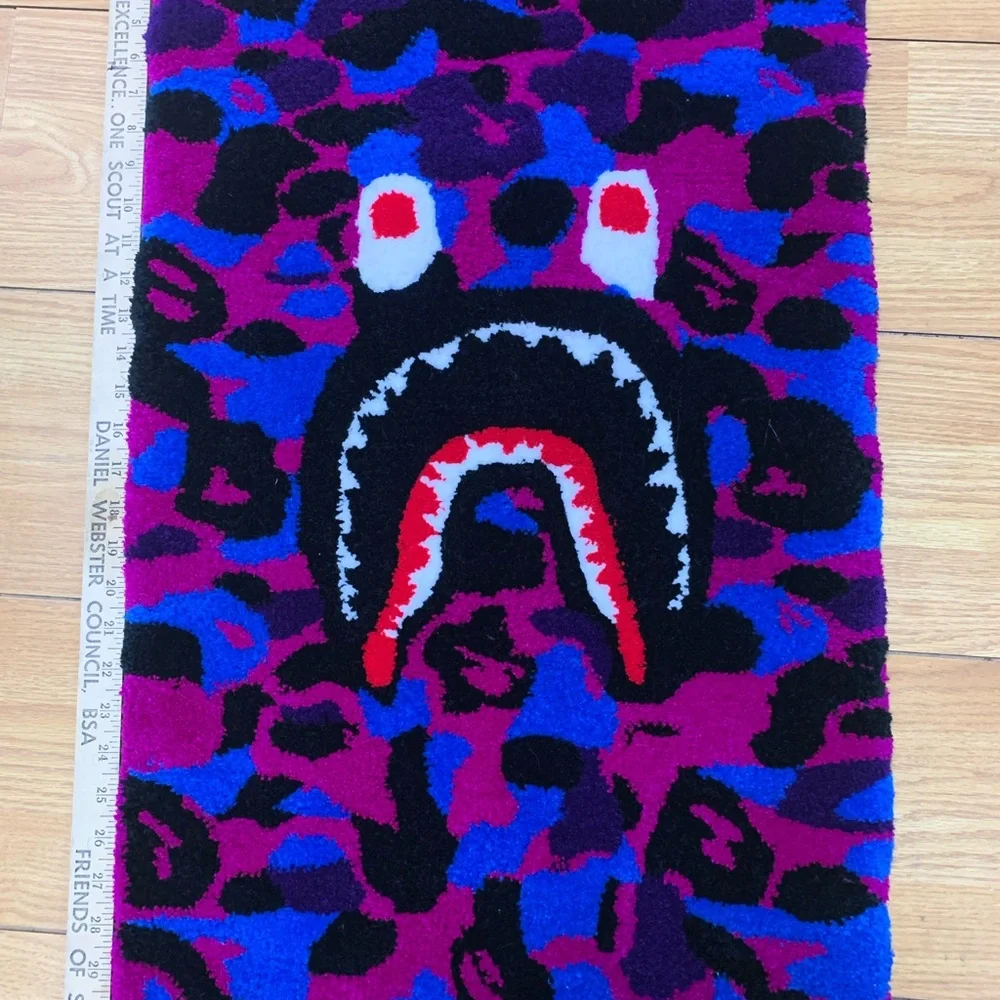 SOLD
Shark Camo Multicolor Custom Tufted  Rug - Picture 2 of 4